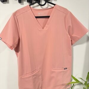 FIGS Women's Pink Scrub Top Size Medium